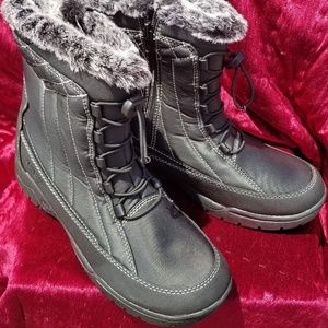 Sporto Eve 9W Boot Black Lined Faux Fur NWT Tags